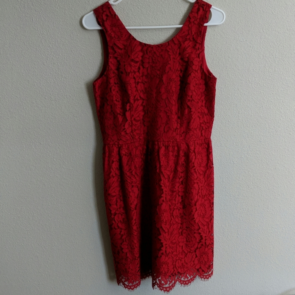 Loft Red Dress - Picture 2 of 4
